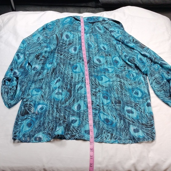 Rebecca Malone women's 3/4 sleeved button down blouse size XL - Picture 11 of 13